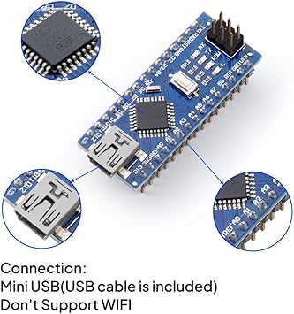 Pre-soldered Nano Board CH 340/ATmega+328P - Image 2